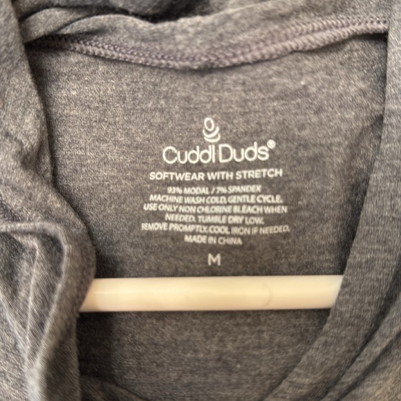 Cuddl Duds Gray Long-Sleeve Hoodie Tunic M - Picture 4 of 4